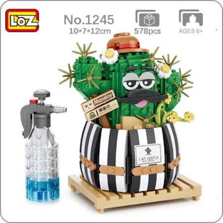 Конструктор Loz 1245 - Мистер Кактус в горшке