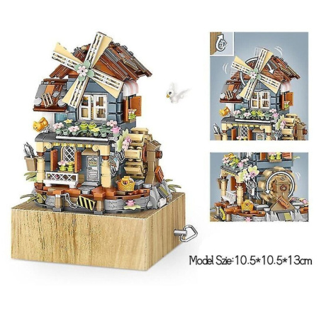 Конструктор Loz 1239 - Ветряная мельница 2 в 1, музыкальная шкатулка