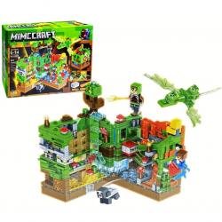 Конструктор LB 607 - Майнкрафт Сражение за зеленую крепость с подсветкой