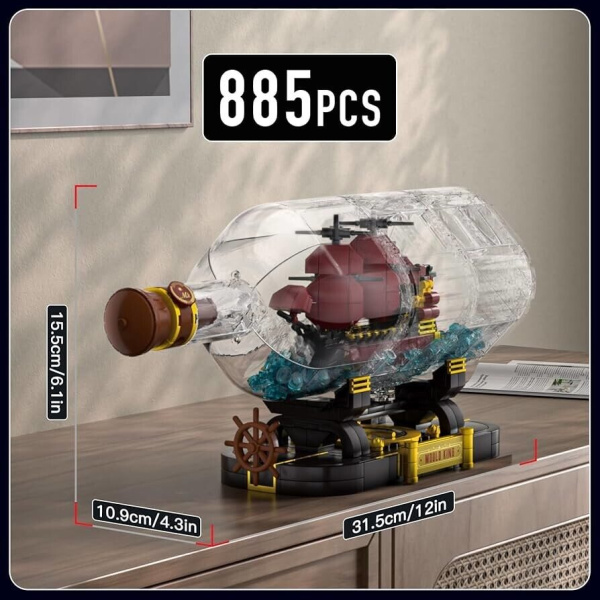 Конструктор Mould King 10085 - Корабль в бутылке Месть королевы Анны