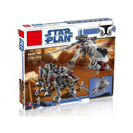 Конструктор King 81055 Десантный Корабль с AT-OT Шагоходом, ранее Lepin 05053