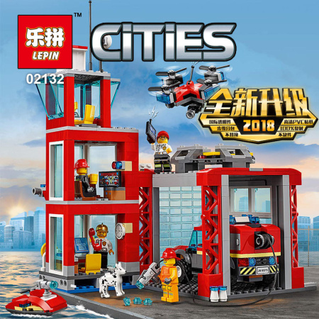 Конструктор Lepin 02132 Пожарная станция