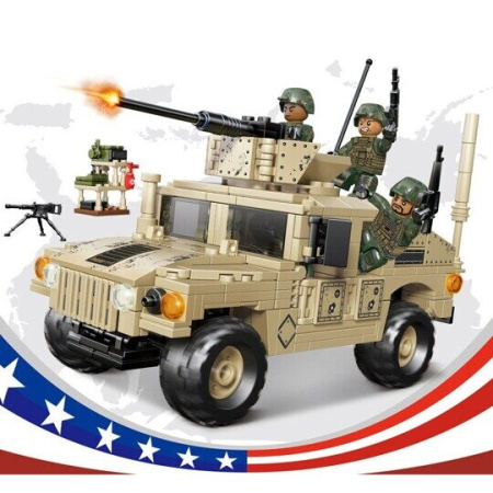 Конструктор Sembo 207121 - Бронированный внедорожник Hummer M1114