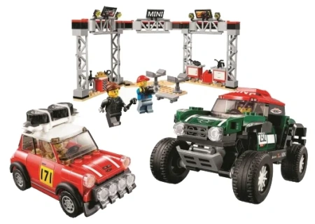 Конструктор LARI 11257 Speeds Champion Автомобили 1967 Mini Cooper S Rally и 2018 MINI John Cooper Works Buggy