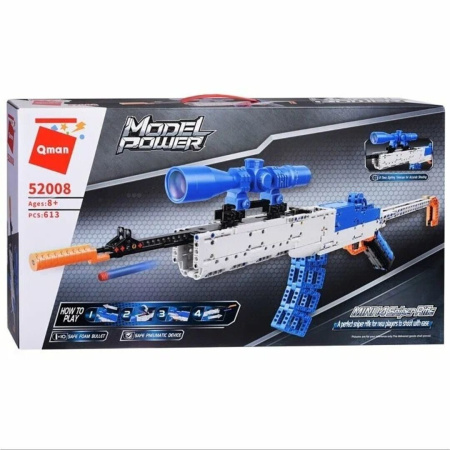 Конструктор Qman 52008 - Снайперская винтовка с мягкими пулями