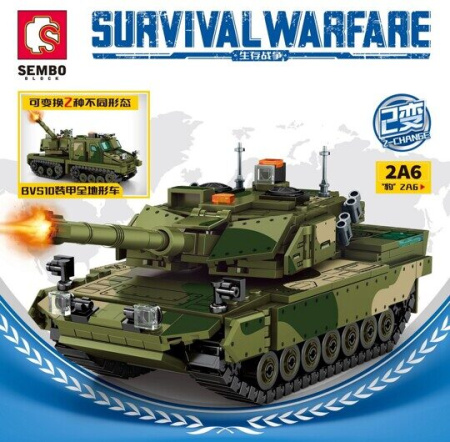 Конструктор Sembo 207003 Танк Leopard 2A6