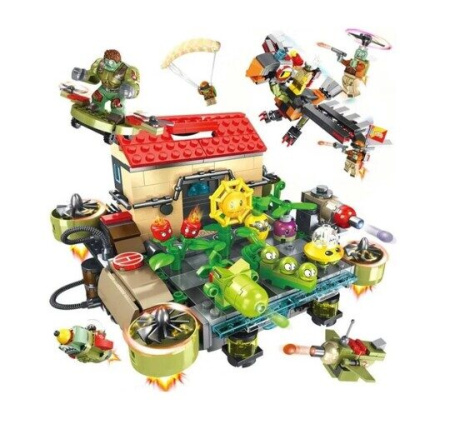 Конструктор 90090 Зомби против растений Битва на воздушном корабле