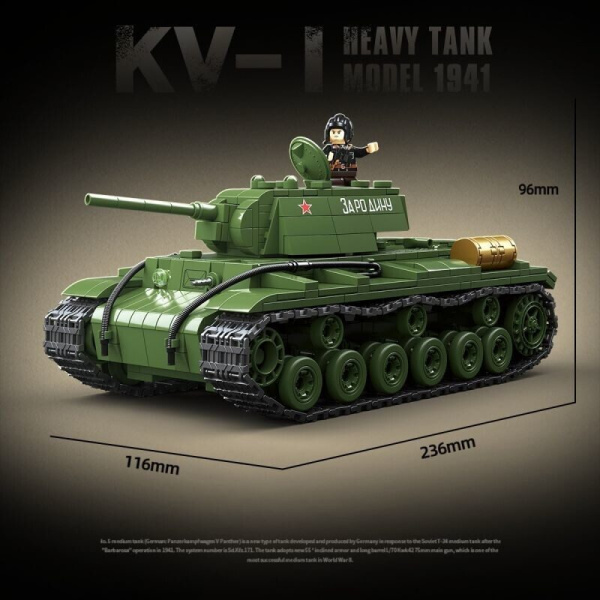 Конструктор Quan guan 100253 - Танк КВ-1