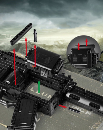 Конструктор Mould King 14001 Пистолет-пулемет — HK MP5 MLI Black