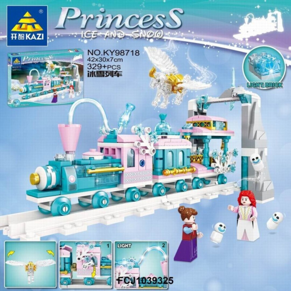 Конструктор Kazi 98718 - Ледяной снежный поезд