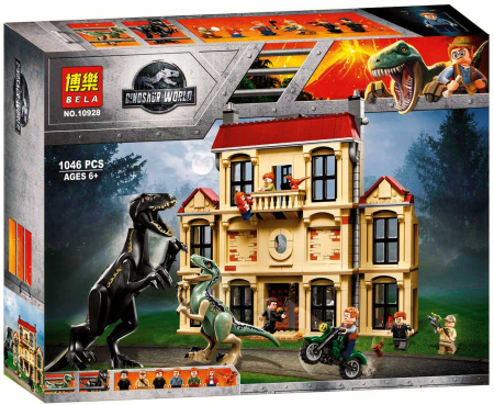 Конструктор Bela 10928 / 6099 Нападение индораптора в поместье Локвуд