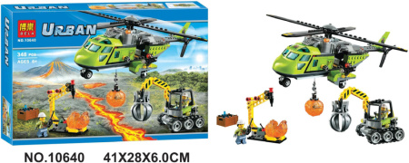 Конструктор Bela 10640 Грузовой вертолёт исследователей вулканов