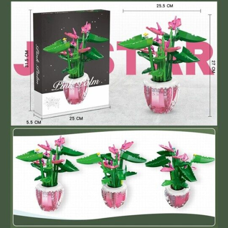 Конструктор Jie Star 92361 - Букет Бонсай с вазой