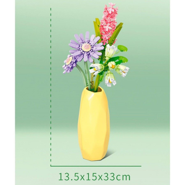 Конструктор SEMBO 611065 - Цветы в вазе: букет с гиацинтом