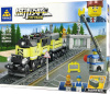 Конструктор KAZI 98238 «Желтый грузовой поезд»