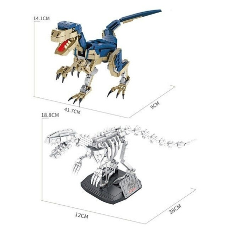 Конструктор Panlos Brick 612003 «Велоцираптор и макет скелета 2 в 1»