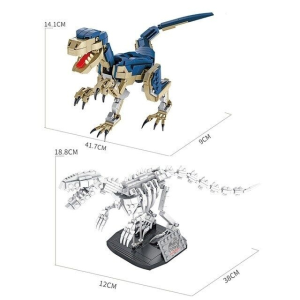 Конструктор Panlos Brick 612003 «Велоцираптор и макет скелета 2 в 1»