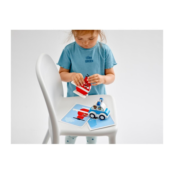 Конструктор Lego 10957 Duplo Пожарный вертолет и полицейский автомобиль