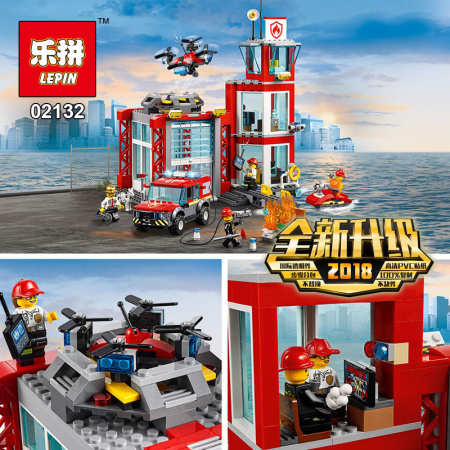 Конструктор Lepin 02132 Пожарная станция
