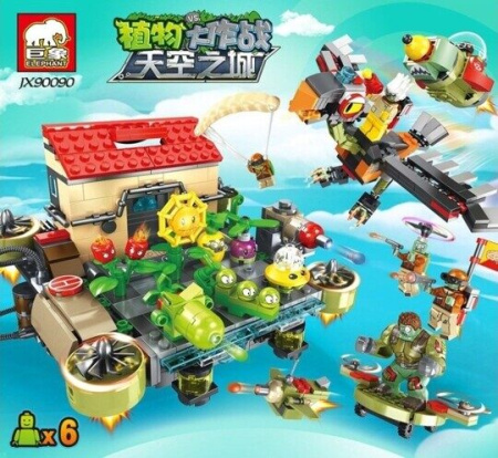 Конструктор 90090 Зомби против растений Битва на воздушном корабле