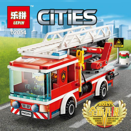 Конструктор Lepin 02054 Пожарная машина с лестницей