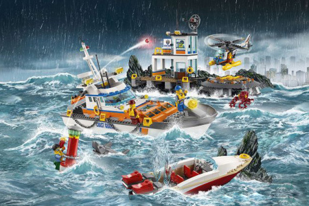 Конструктор Lepin 02081 Штаб береговой охраны